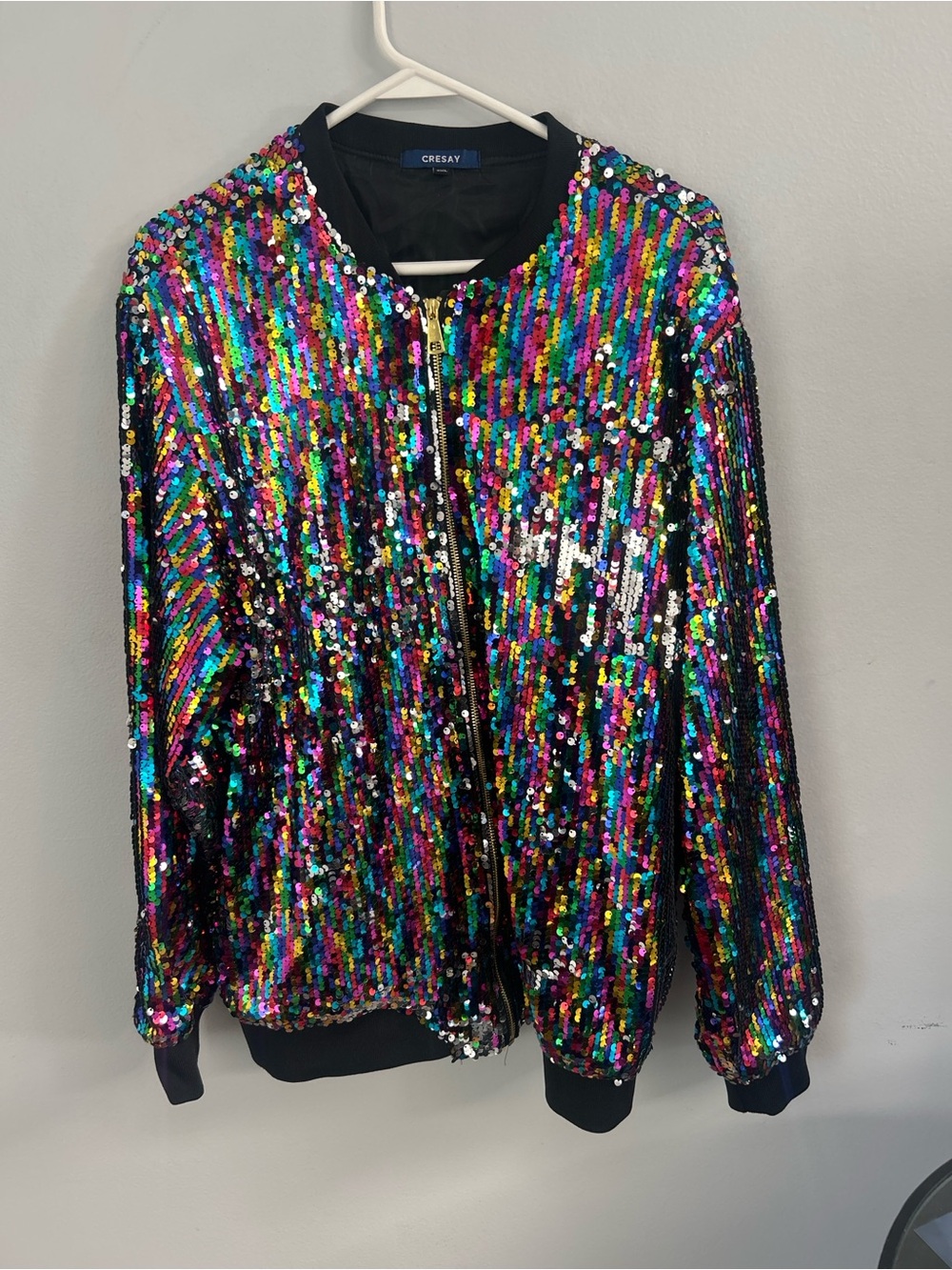 RESA Multicolor Sequin Bomber Jacket
